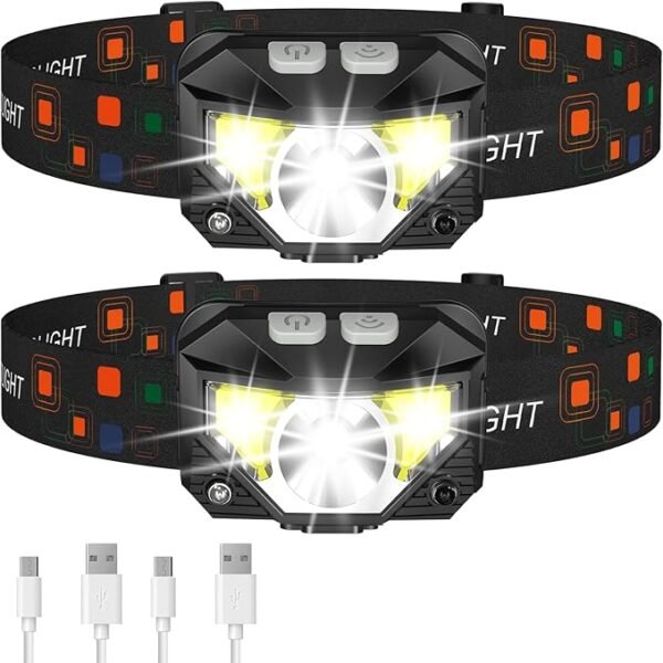lhknl headlamp flashlight | ultra light bright led rechargeable headlight